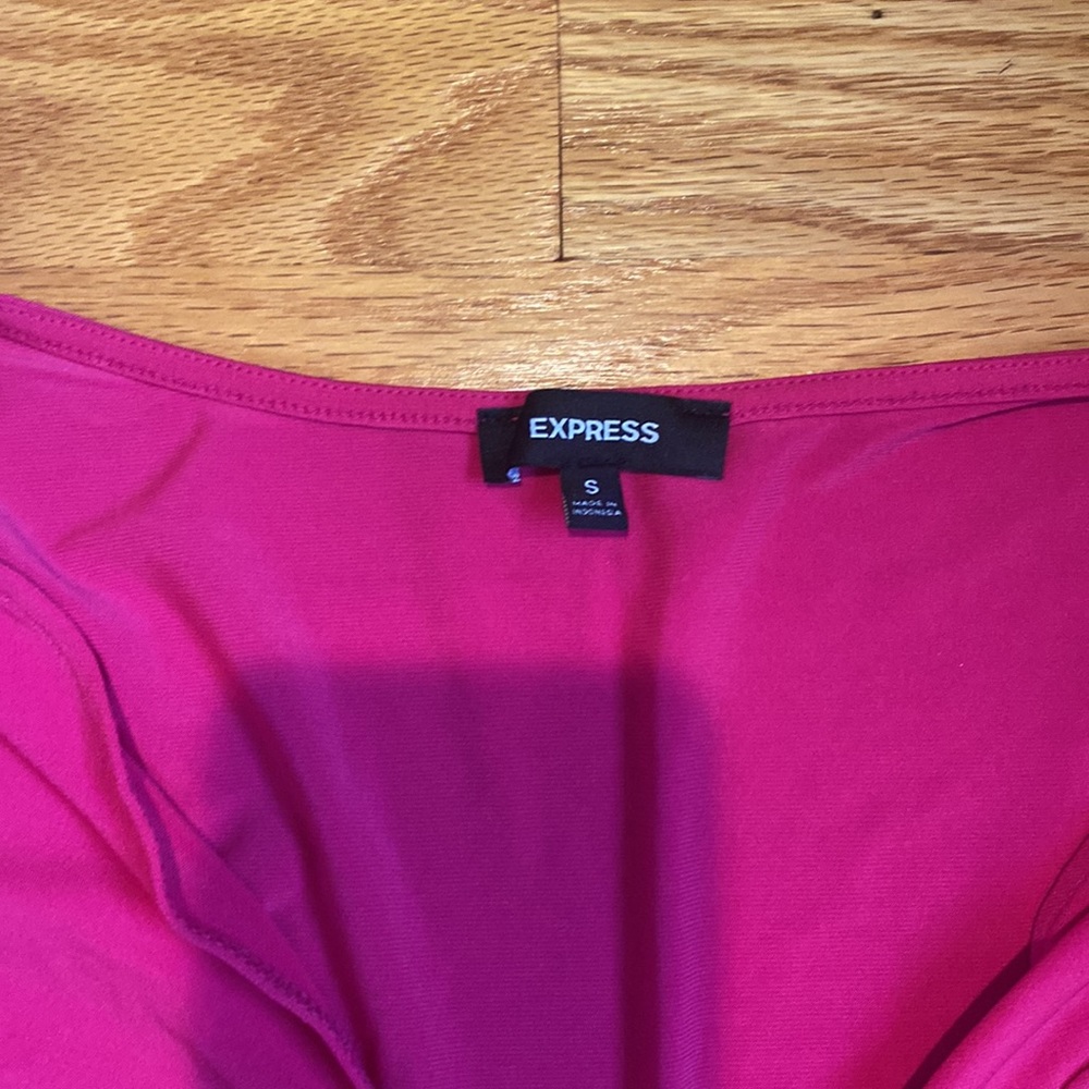 Express Pink Flutter Sleeve Top Size Small - image 3